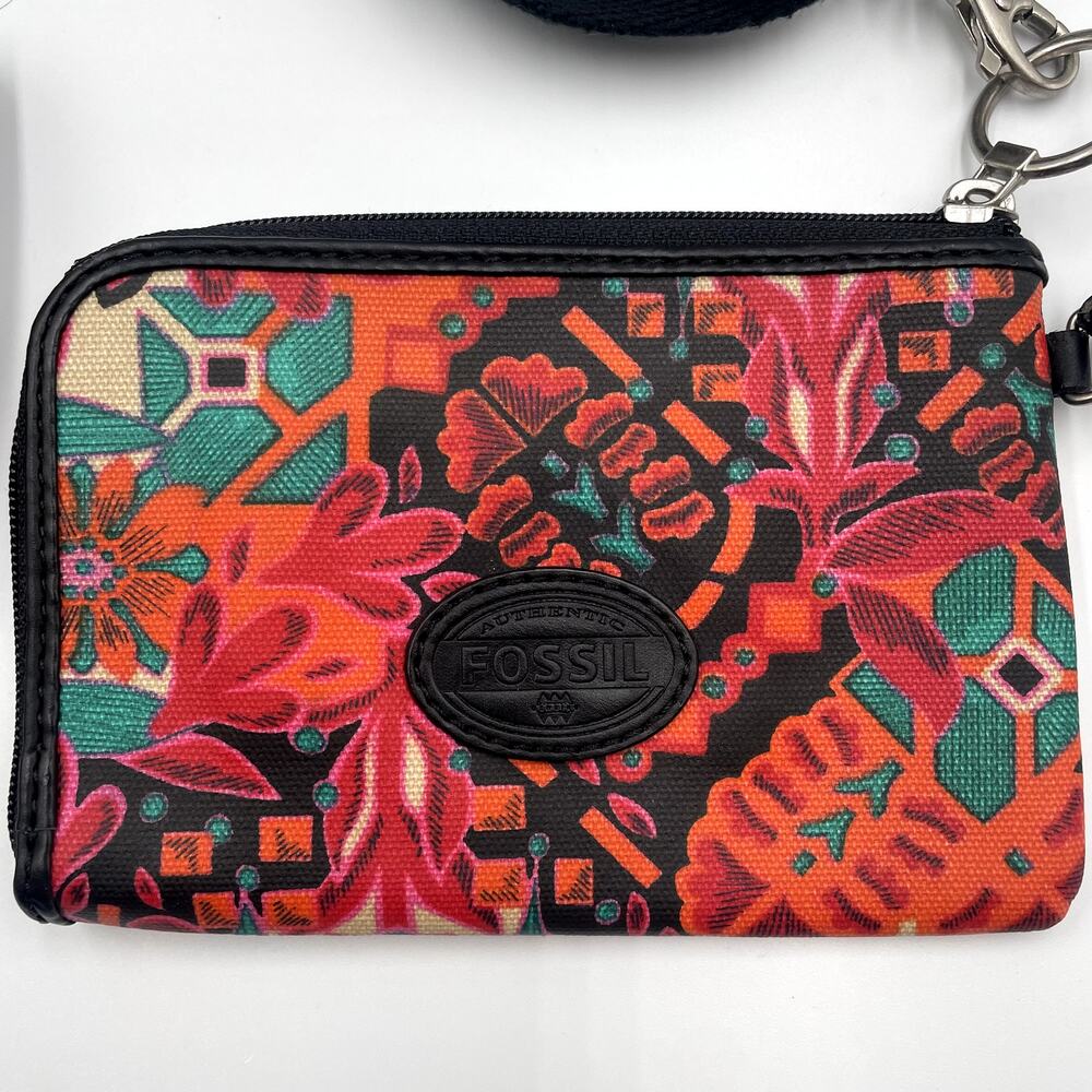 Fossil Key-Per Floral Coated Canvas Crossbody Pur… - image 4